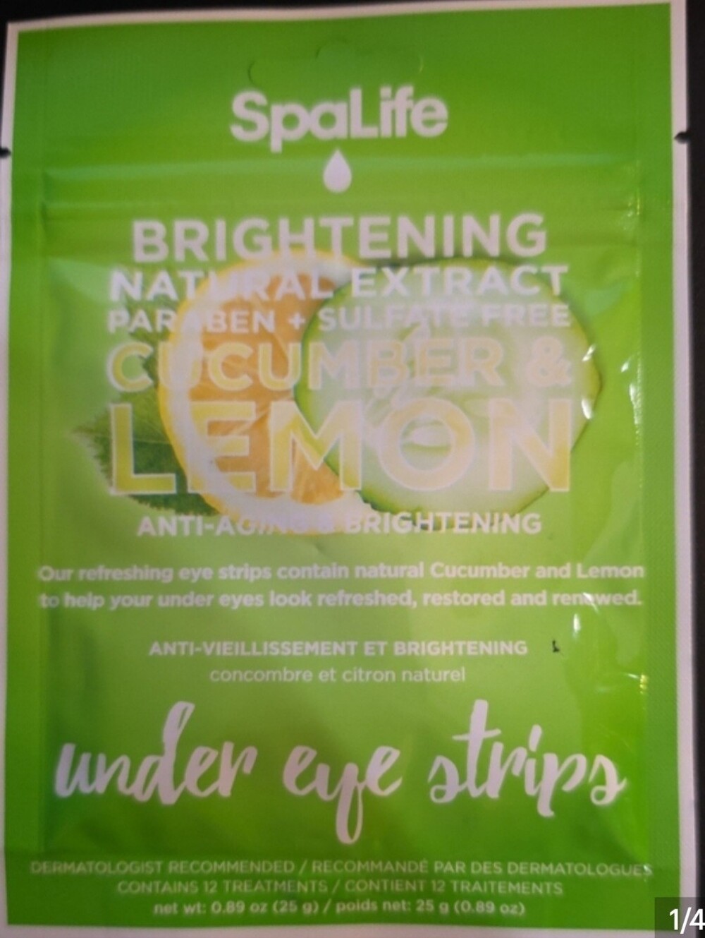 Spalife Brightening Cucumber & Lemon Eye Strips - 12 Treaments